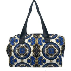 Alice + Olivia Weekender Bag Regal Romance Sapphire Print Canvas Boho Revolve